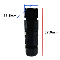 IP68 Waterproof Connector Screwless Waterproof Connector Outdoor Cable Three-Core Straight Through Waterproof Connector Cross-border