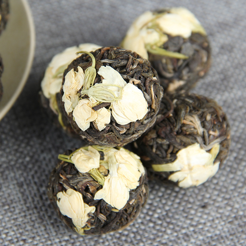 Wholesale Handcrafted Flower Tea Pu-erh Jasmine Tea Dragon Pearl Handcrafted Pu-erh Tuo Cha Ancient Tree Tea Pure Material Sheng Cha