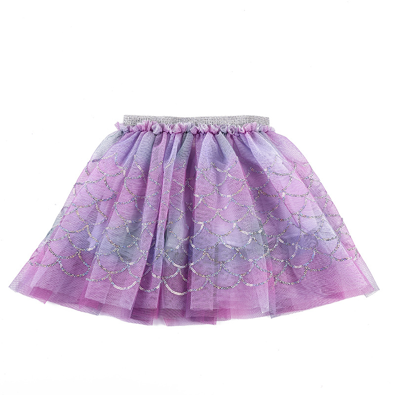 Pequeñas Y MEDIANAS niñas púrpura malla mullida falda en stock nuevo europeo y americano niña princesa vestido de fábrica al por mayor