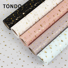 Korean star and moon yarn, bronzing star and moon yarn, flower gauze, flower packaging, mesh bouquet wrapping paper material