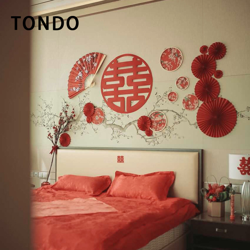 Pegatinas de Doble Felicidad para Decoración de Salón de Bodas, Pegatinas de Vidrio para Puertas, Tela No Tejida Extra Grande para Bodas, Letras Grandes de Doble Felicidad en Dorado