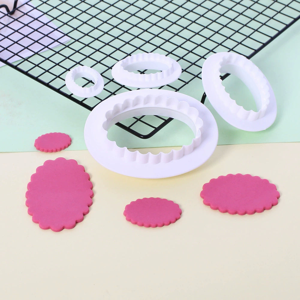 Инструменты для выпечки DIY форма для выпечки торта овальное кружево набор из 4 предметов инструменты для помадки