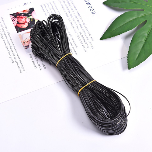 PU soft cord, four-fold pressure strip 3mm 4mm colored leather strips DIY accessories butterfly knot clothing accessories wholesale