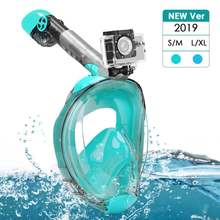 工厂批发新款浮潜面罩全干式防辐射防雾浮潜游泳潜水面罩硅胶面罩