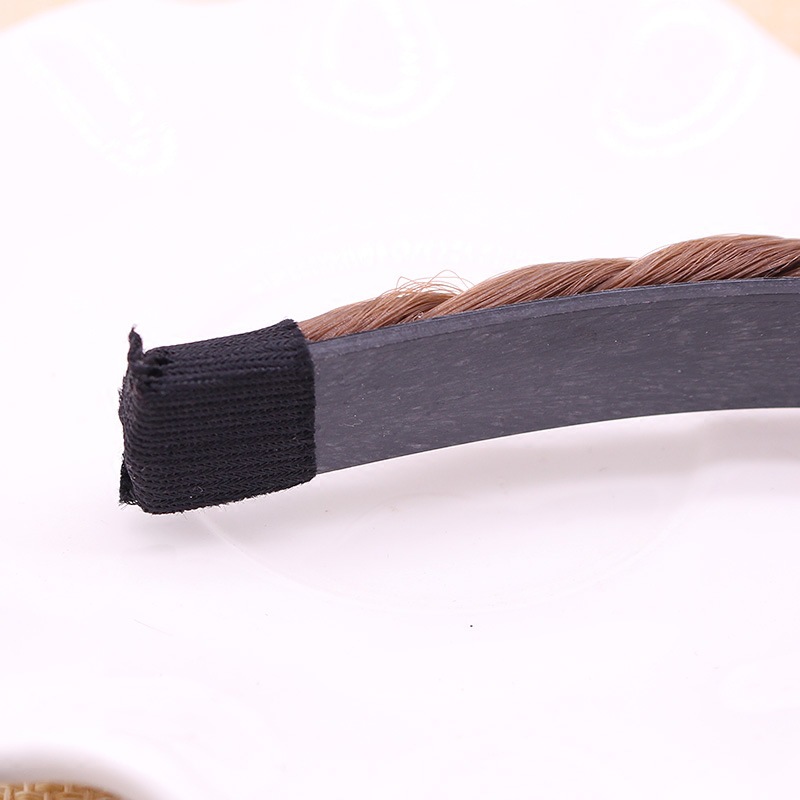 Diadema trenzada para mujer, nuevo estilo 2026, pinza para el cabello con trenza de espina de pescado, accesorio para el cabello para cubrir las canas, diadema image 5