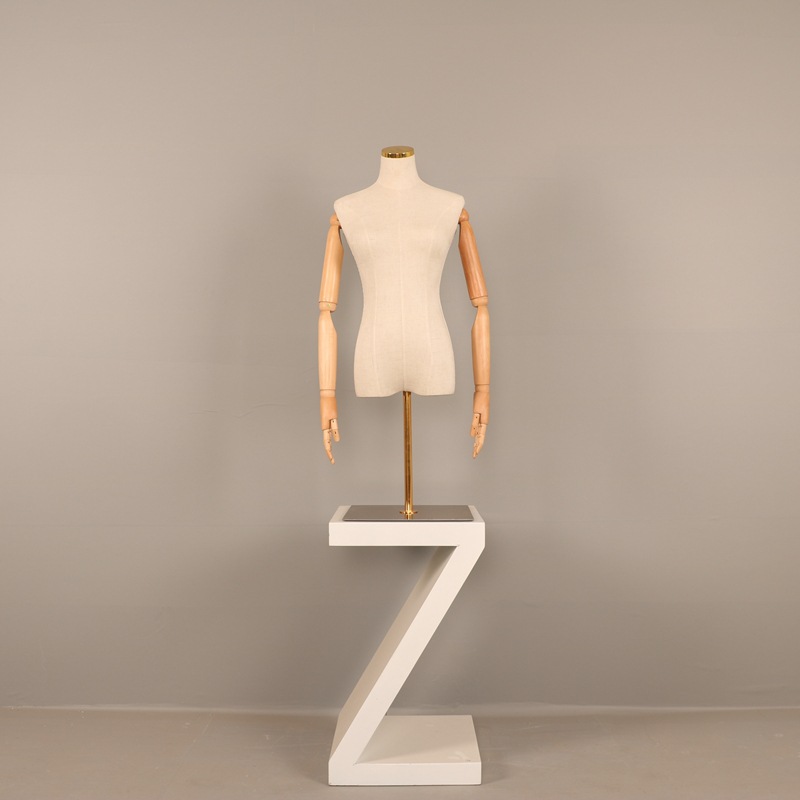 Maniquíes de exhibición, maniquí femenino de medio cuerpo, maniquí de tienda de ropa, maniquí de medio cuerpo, color dorado, para exhibición en vitrina, maniquí de cuerpo humano, soporte para maniquí.