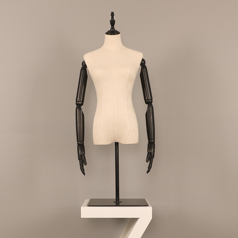 Maniquíes de exhibición, maniquí femenino de medio cuerpo, maniquí de tienda de ropa, maniquí de medio cuerpo, color dorado, para exhibición en vitrina, maniquí de cuerpo humano, soporte para maniquí.
