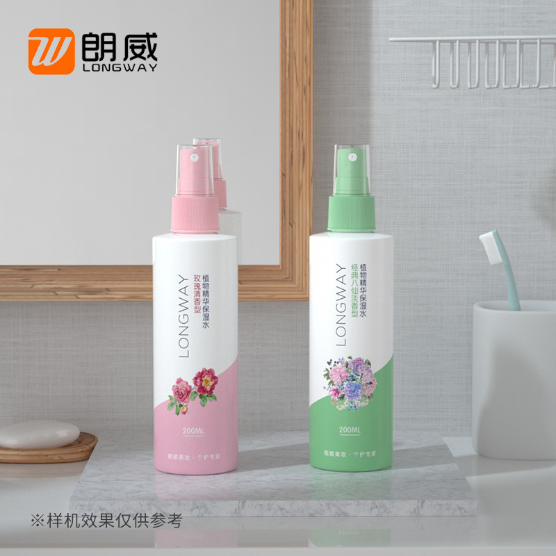 200ml PET botella de spray de hombro plano cosméticos material de embalaje botella de spray de plástico puro Rocío embalaje ventas directas de la fábrica