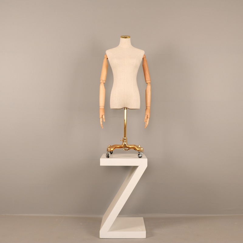 Maniquíes de exhibición, maniquí femenino de medio cuerpo, maniquí de tienda de ropa, maniquí de medio cuerpo, color dorado, para exhibición en vitrina, maniquí de cuerpo humano, soporte para maniquí.