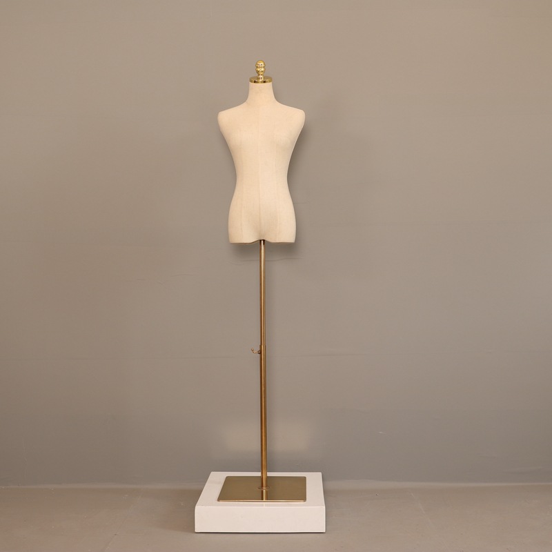 Maniquíes de exhibición, maniquí femenino de medio cuerpo, maniquí de tienda de ropa, maniquí de medio cuerpo, color dorado, para exhibición en vitrina, maniquí de cuerpo humano, soporte para maniquí.