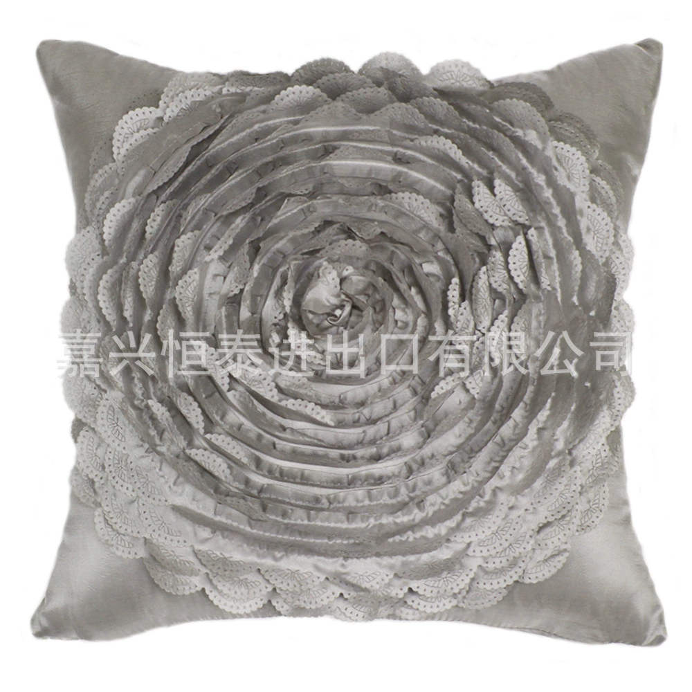Big Rose Embroidery Pillow Set Wedding Products Festive Pillow Case Furnishing Soft Decoration Sofa Cushion PCTEC-C