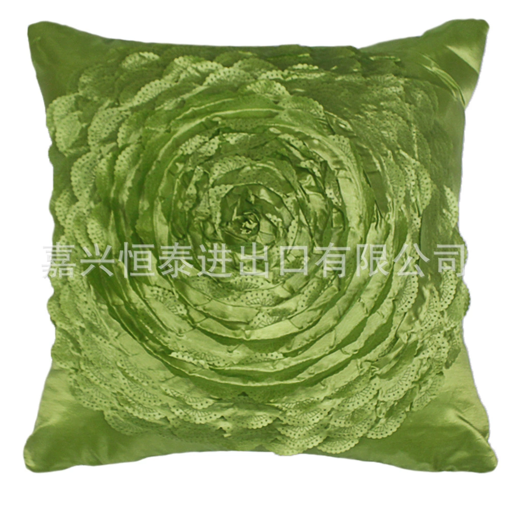 Big Rose Embroidery Pillow Set Wedding Products Festive Pillow Case Furnishing Soft Decoration Sofa Cushion PCTEC-C