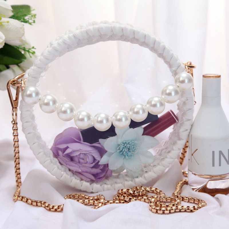 恋冬商贸泫雅手工编织包亚克力透明包包布条线钩针毛线DIY材料包