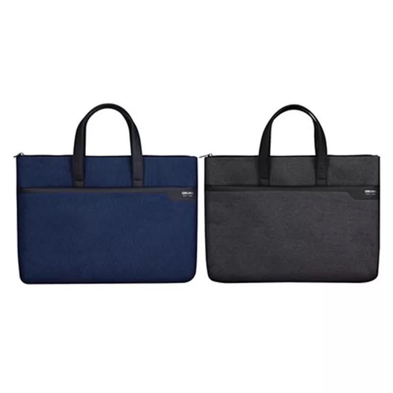 Deli 63750 bolsa de archivo Portátil Bolsa de cremallera para La Oficina del Censo bolsa de información de la Conferencia de doble capa impresa Logo