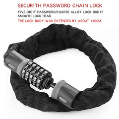 Password lock chain lock bicycle lock anti-theft lock mountain bike lock chain lock electric vehicle motorcycle lock iron chain lock