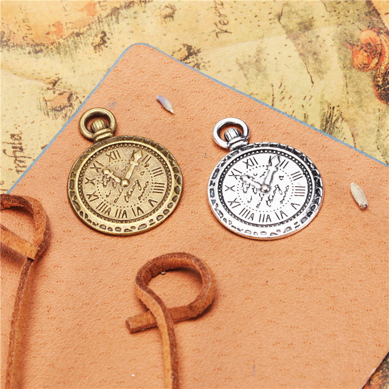 DIY jewelry accessories 29*21mm alloy clock pocket watch DIY vintage handmade jewelry