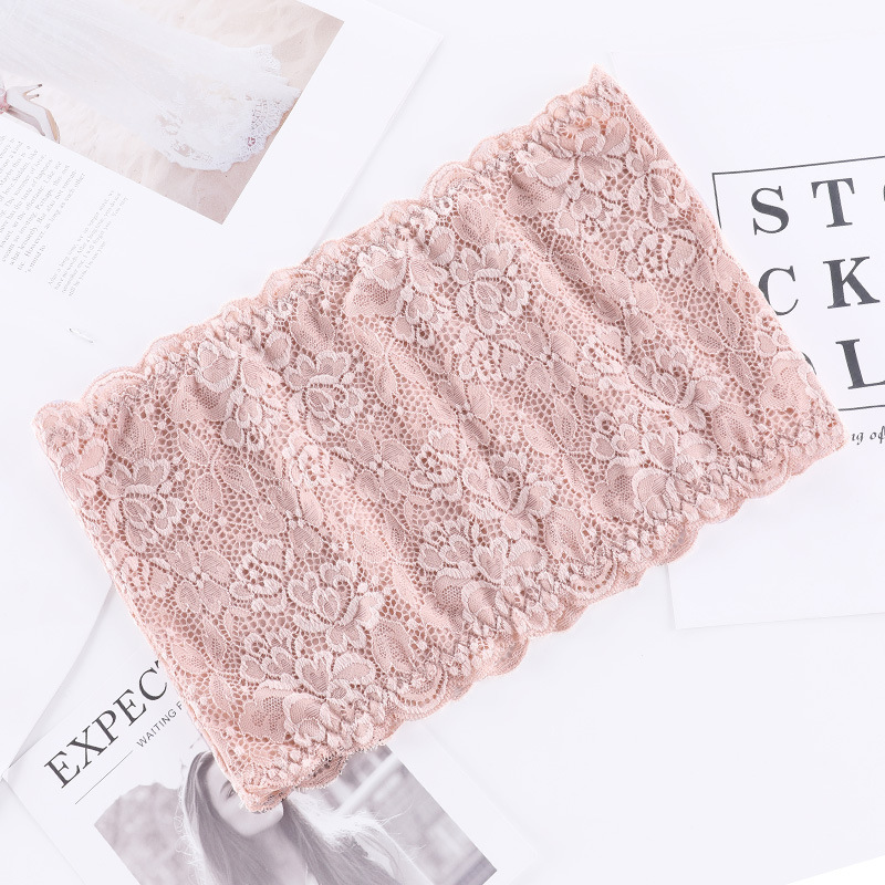 New Large Size Summer Girl's One-word Anti-walking Base Chest Wrap Student Chest Strapless Lace Strapless Gu Rao New Large Size Summer Girl's One-word Anti-walking Base Chest Wrap Student Chest Strapless Lace Strapless Gu Rao