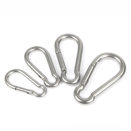 Wholesale 304 stainless steel spring buckle, stainless steel carabiner, safety buckle key chain pet connection chain buckle
