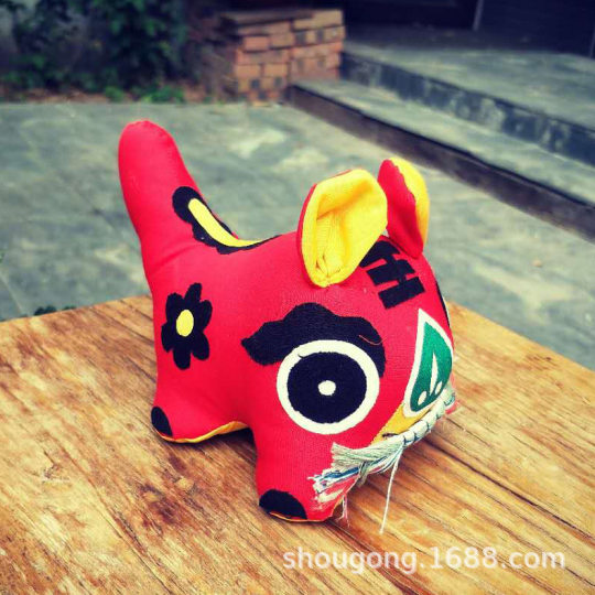 Handicraft Toy Chinese Style Folk Cloth Tiger Intangible Cultural Heritage Special Gift Folk Hotel Gift Muppet