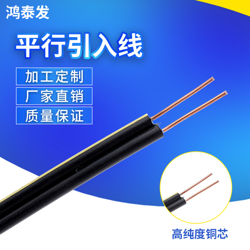 厂家直销 野外用 平行引入线 室外自承式信号线 一对双绞线 1PR