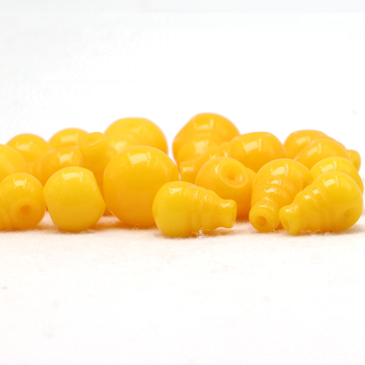 批发天然黄玉髓一体三通佛头diy菩提饰品配件鸡油黄玉髓连体三通