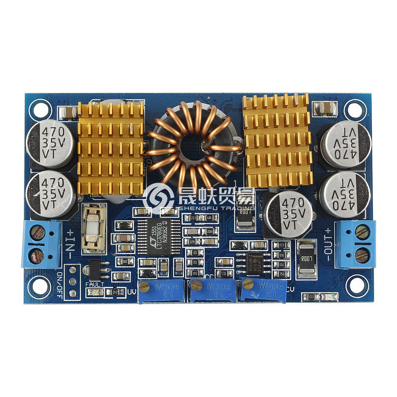 LTC3780自动升降压电源模块 5V-32V转1-30V12V电池充电稳压板80W