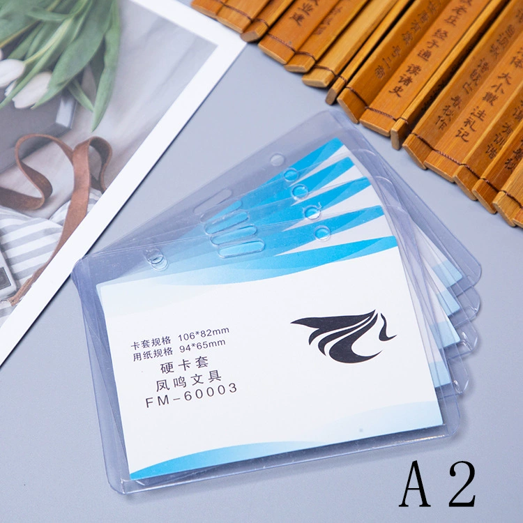 Card holder PVC, transparent rubber sleeve, strap for elementary school students