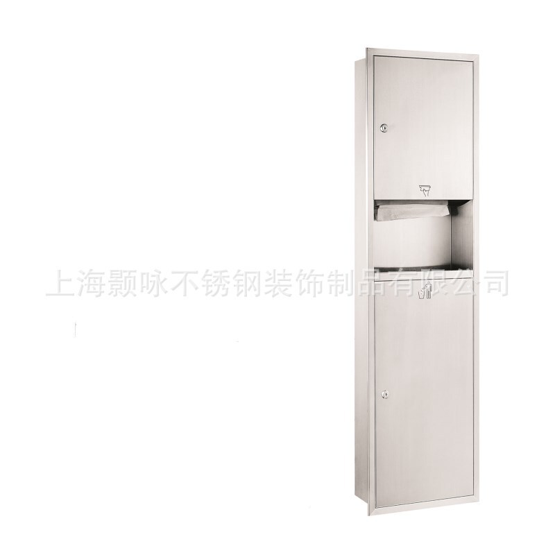 Supply Airport, office buildings, public places with embedded modular stainless steel hand cartons with trash cans