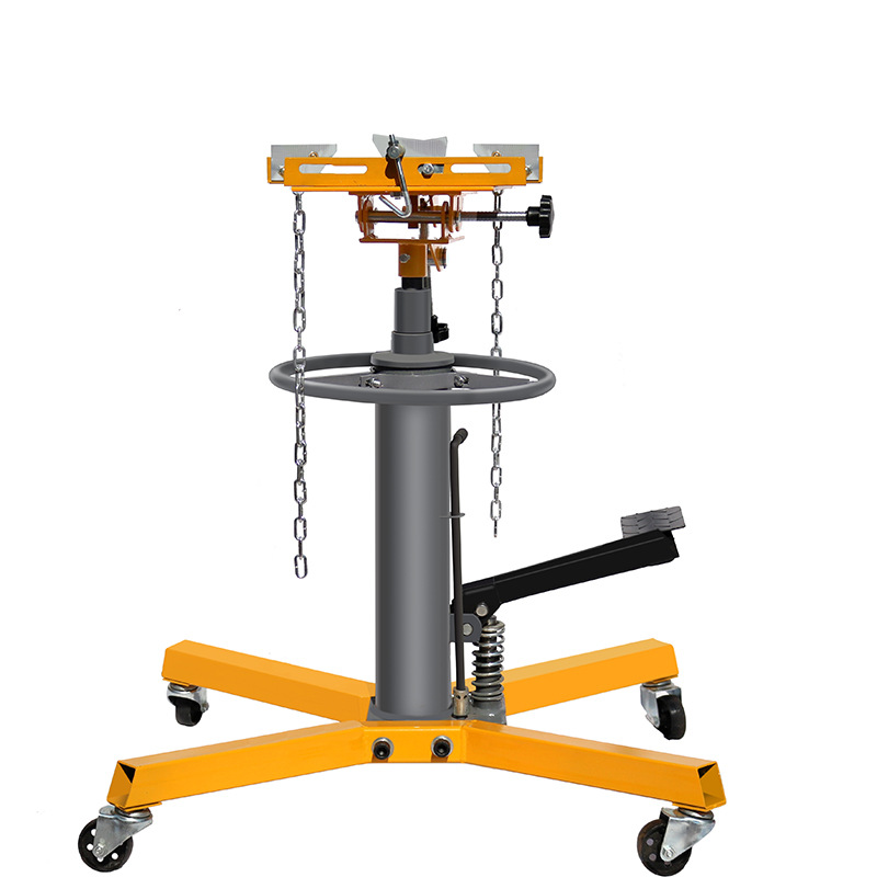 Elevador hidráulico de transmisión de doble cilindro de 0.5T de alta posición para taller de reparación de automóviles, herramienta profesional para extraer soportes de caja de cambios y rodamientos.