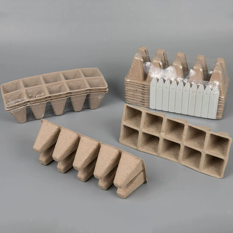 Разлагаемая одноразовая Детская бытовая Целлюлоза для выращивания Формованный горшок для рассады Чашка для рассады Целлюлозно Лоток для рассады