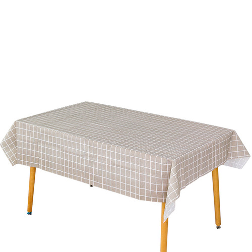 H695 Nordic plaid oil-proof tablecloth waterproof no-wash tablecloth PEVA tablecloth oil-proof table mat