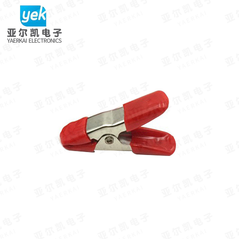 冷压带软线鳄鱼夹 电瓶搭线测试夹 头带PVC防滑沾塑夹