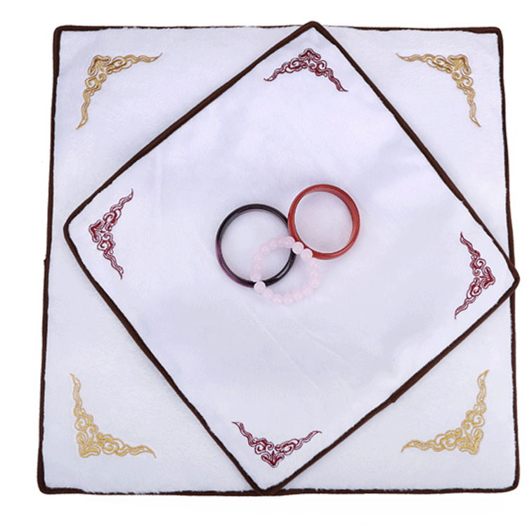 珠宝首饰摆货布玉器看货布黑白双面绒首饰展示道具珠宝拍数珠布批