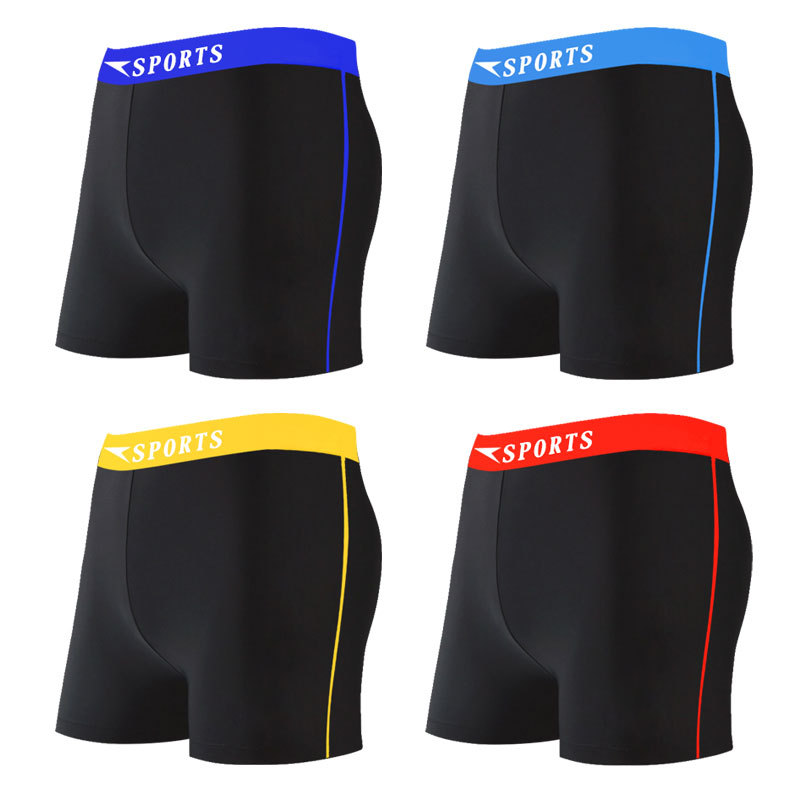 Bañador boxeador de los hombres de secado rápido impermeable nylon deportes pantalones casuales color sólido hot spring hombres playa vacaciones playa Pantalones