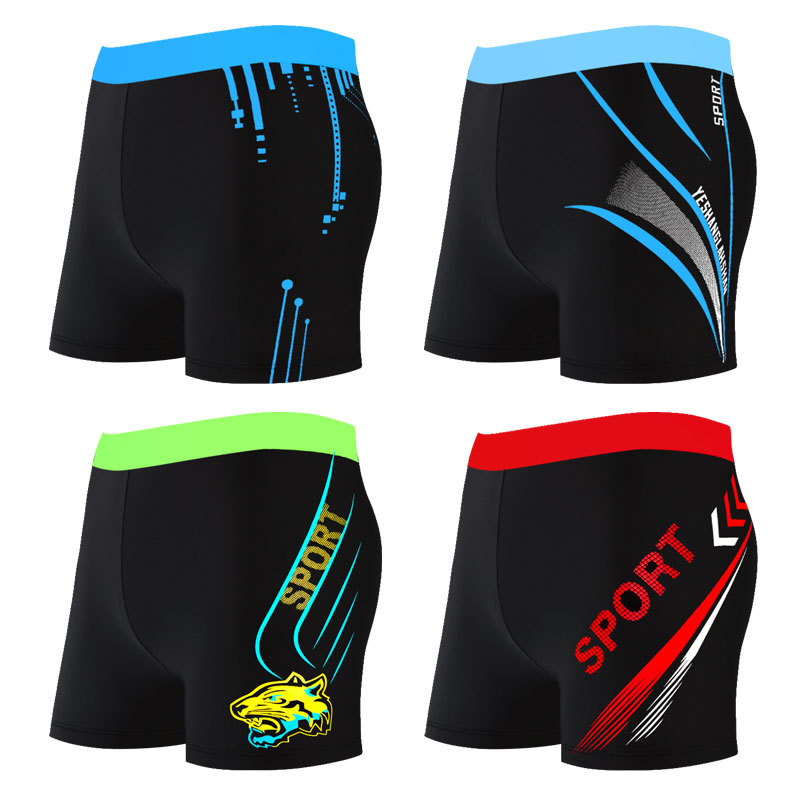 Bañador boxeador de los hombres de secado rápido impermeable nylon deportes pantalones casuales color sólido hot spring hombres playa vacaciones playa Pantalones