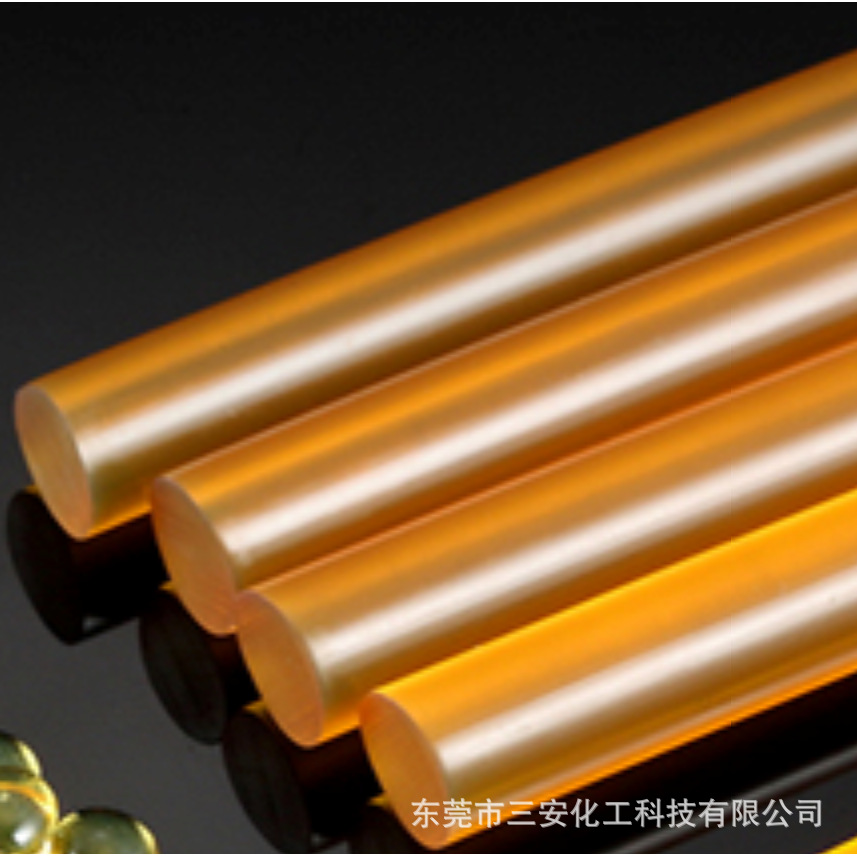 PA聚酰胺材质高温胶棒150度高温琥珀色胶棒.耐高温热熔胶棒，胶条