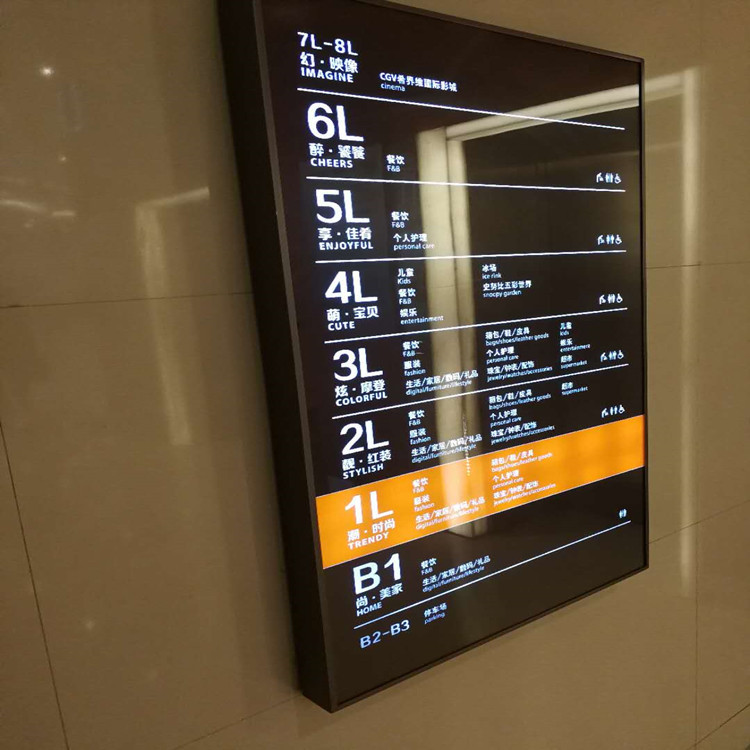 商场停车场导视双面指示牌灯门头双面发光吊牌灯箱吊饰灯箱字