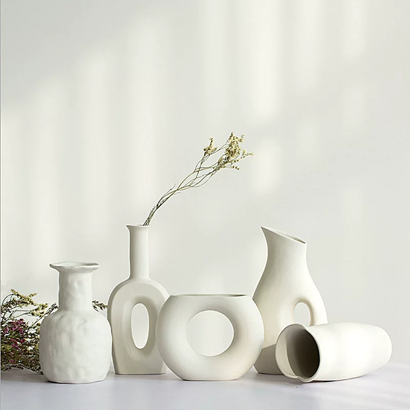 Ceramic fresh modern white decorations for living room, home decor