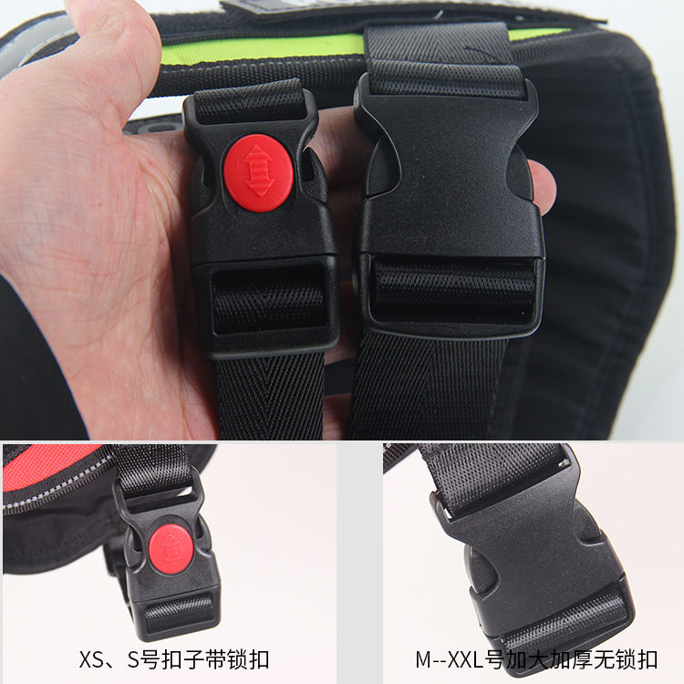 Fábrica en stock correa para mascotas correa para el pecho del perro Oxford tela a prueba de explosiones Punch K9 pecho trasero suministros para mascotas al por mayor