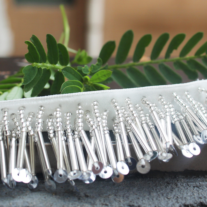 H217多样款色窗帘花边 流苏毛毛虫双排花边吊穗花边辅料