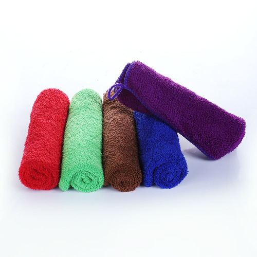 Coral velvet rag square thickened 400g 30*40 cleaning cloth car wiping cloth kitchen cloth wholesale manufacturer direct sale