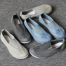 新款帆布鞋女鞋教育鞋水洗做旧鞋底柔软潮鞋简约日本日系开车舒适