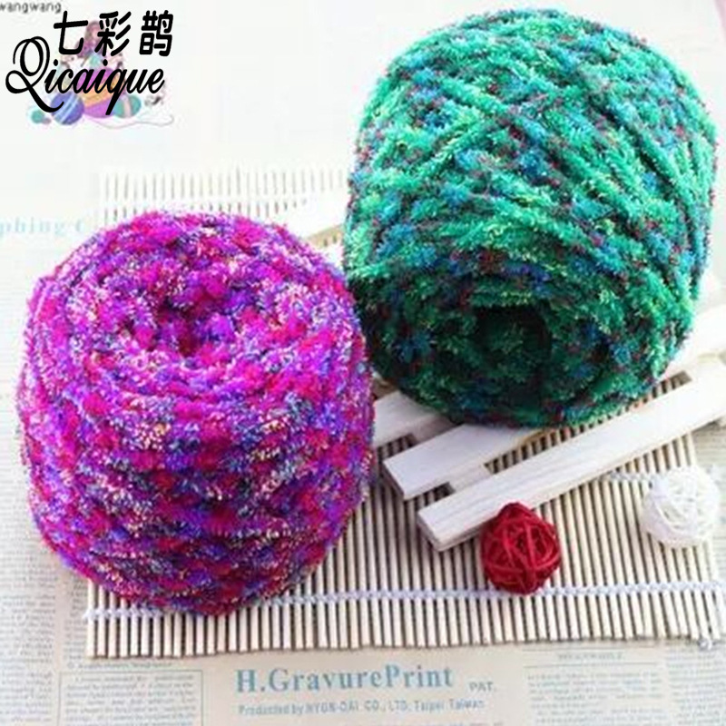 厂家批发针织彩灯闪灯线 手编织帽子围巾线钩鞋彩色粗毛线批发