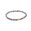 Fashionable elastic ankle bracelet, beaded bracelet handmade, suitable for import, European style, factory direct supply