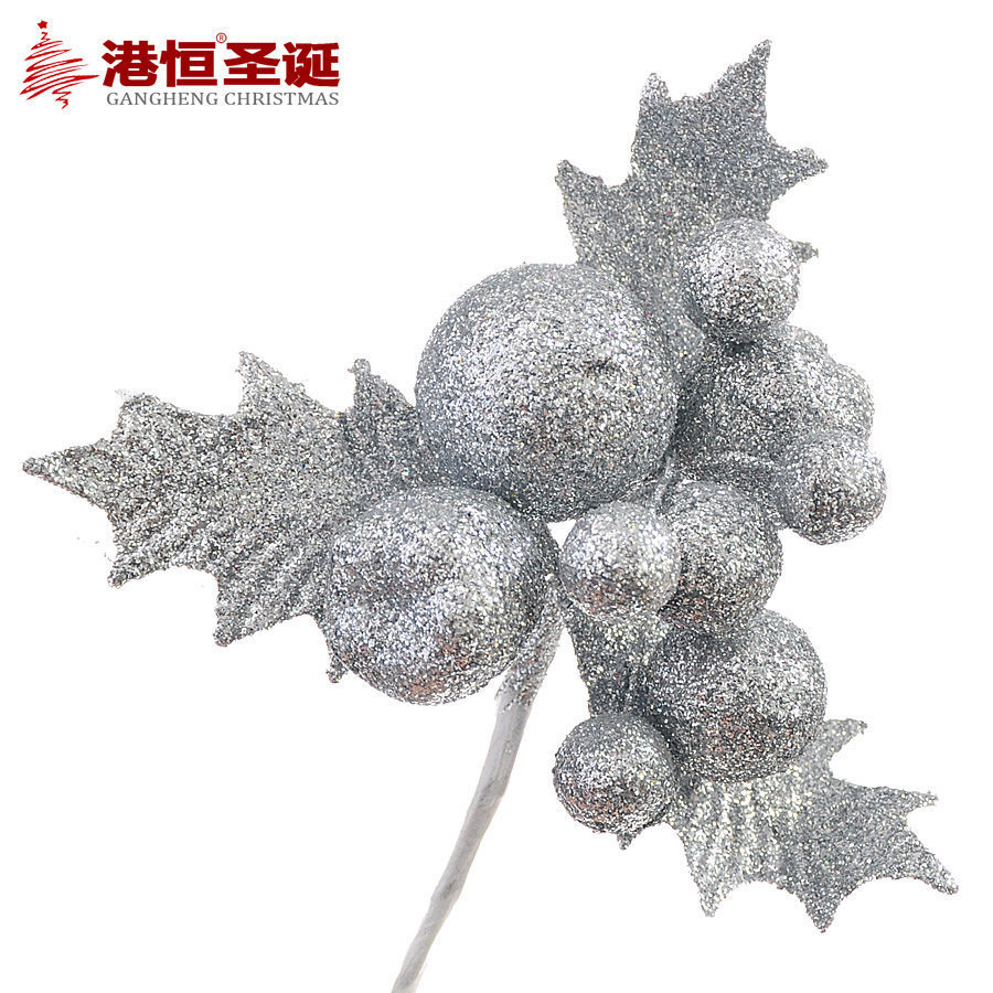 Arreglos florales navideños con flores secas, racimos de frutas brillantes, coronas para árboles de Navidad, adornos de vid, decoraciones colgantes y artículos decorativos.