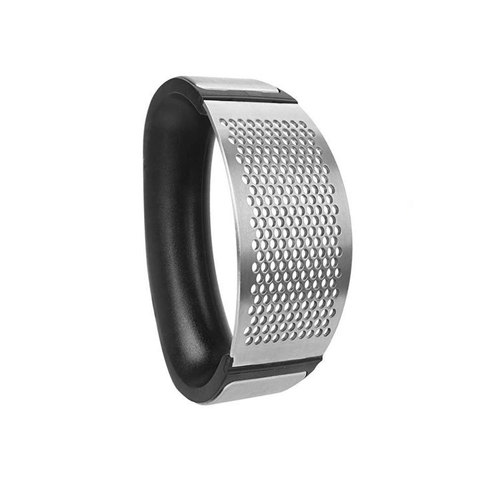 Cross-border new ring garlic press wholesale stainless steel manual garlic press set household kitchen gadgets