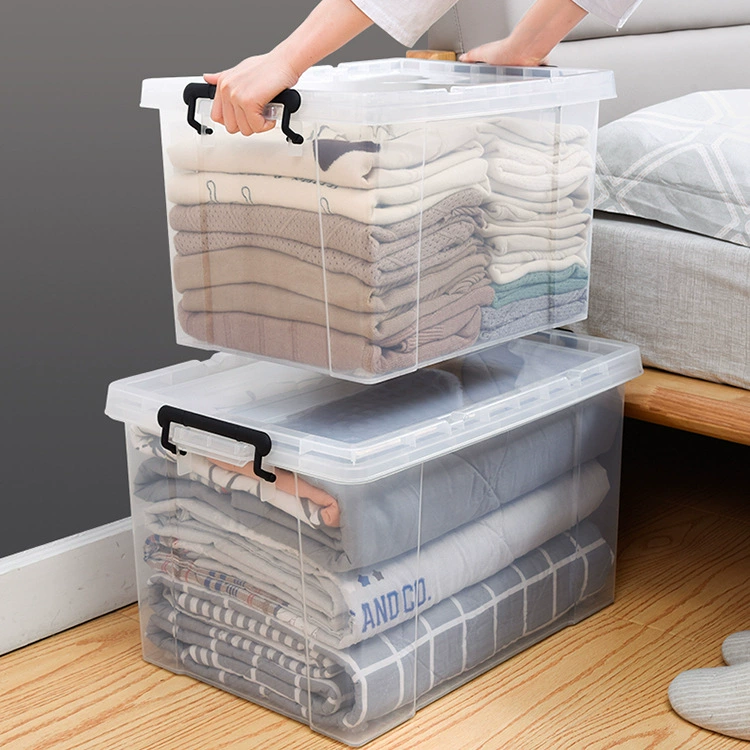 Прозрачный ящик для хранения, очень большой ящик для хранения, бытовой ящик для хранения игрушек, пластиковый ящик для хранения одежды, ящик для хранения закусок, багажник