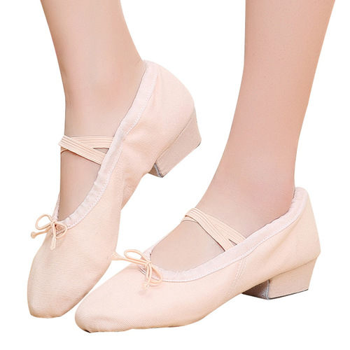 Dance shoelaces and soft-soled canvas teachers' shoes, belly dance shoes, body etiquette training shoes, adult ballet shoes, cross-border