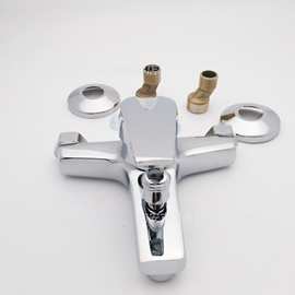 铜名佳暗装三联浴室墙上淋浴器花洒开关冷热混水龙头温控