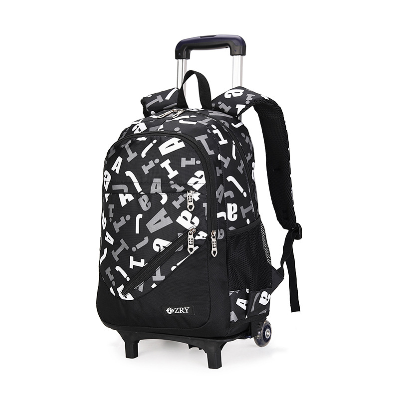 Nuevo carro mochila primaria y secundaria niños grado 3-6-7 de tres ruedas de seis ruedas subir escaleras de doble uso